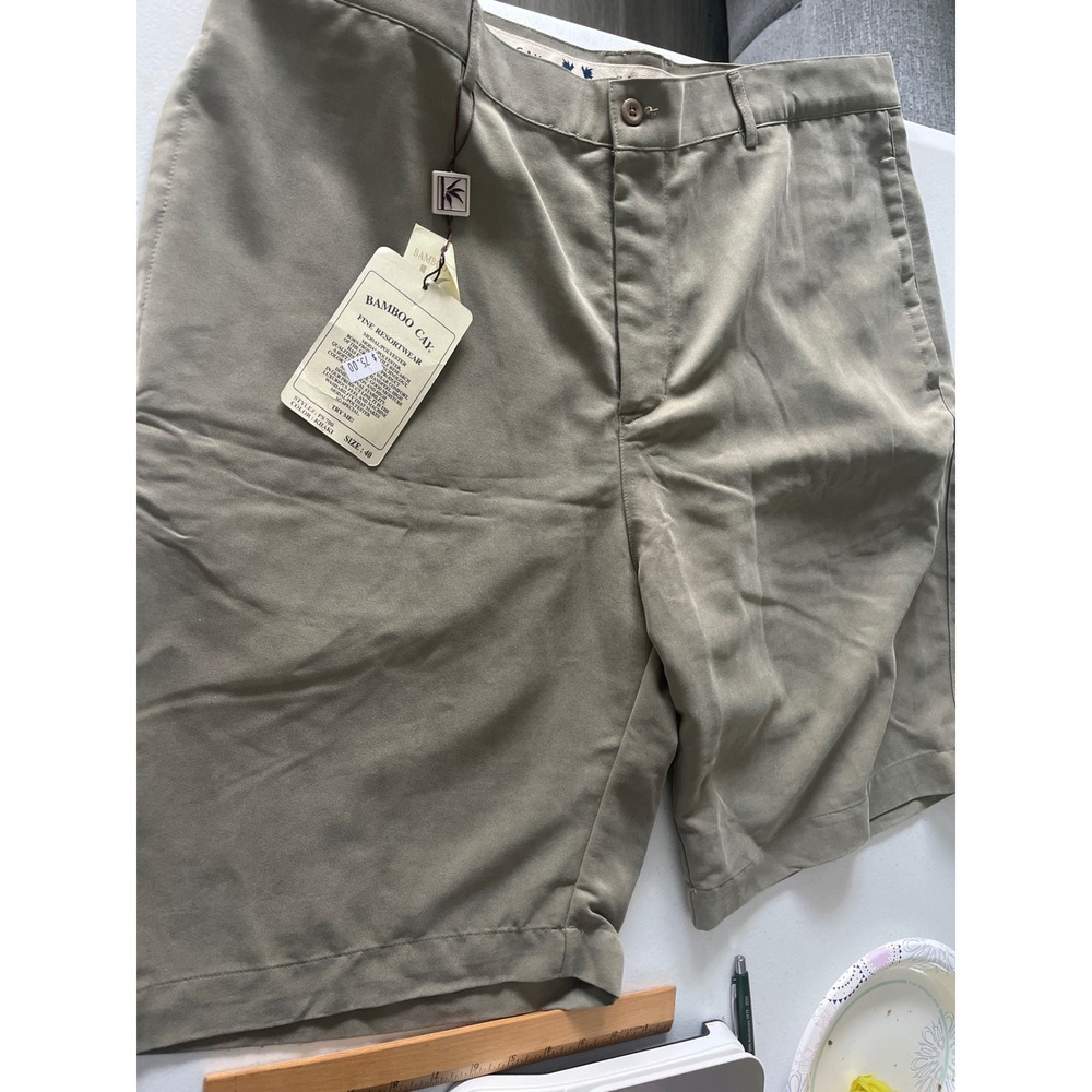 Bamboo Cay Mens Khaki Resortwear Shorts Modal Blend Size 40 PS 700 NWT